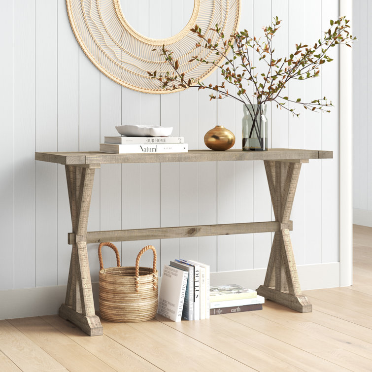 Natural wood deals foyer table